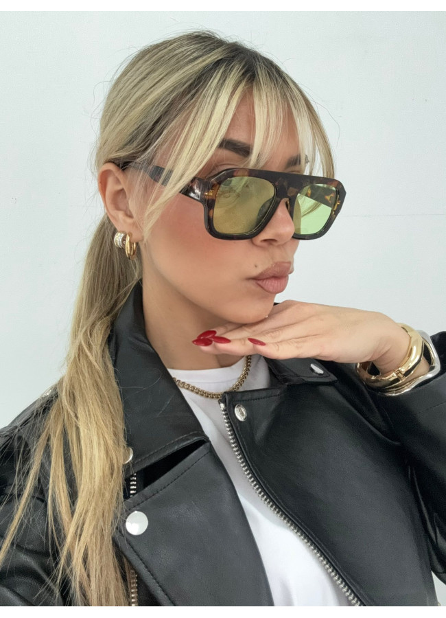ANNAKEY SHADOW LEO GREEN SUNGLASSES