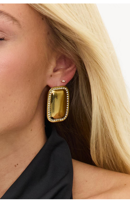 EARRINGS WITH RHINESTONES - STRALA