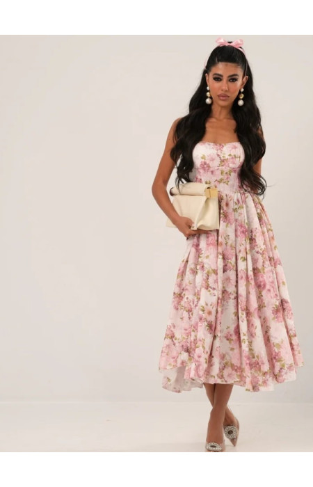 FLORAL BABY BLUE DRESS - FIORATO